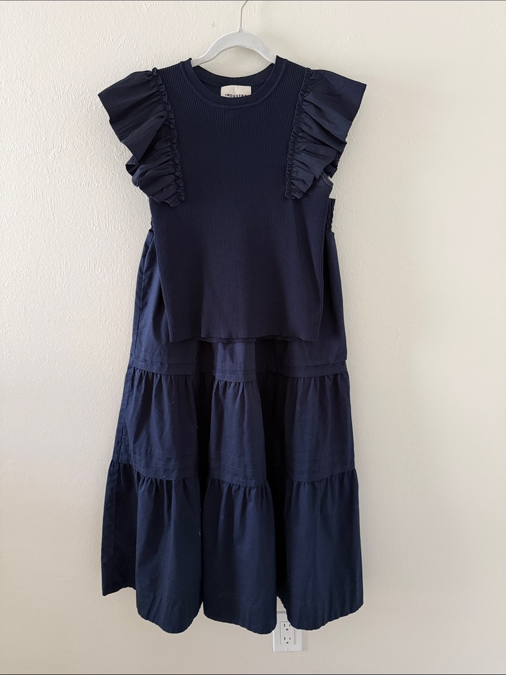 Industry 2 pc set — Tiered Maxi skirt with Ruffle tank
